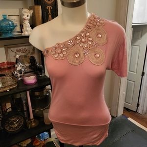 Pink Off Shoulder Top